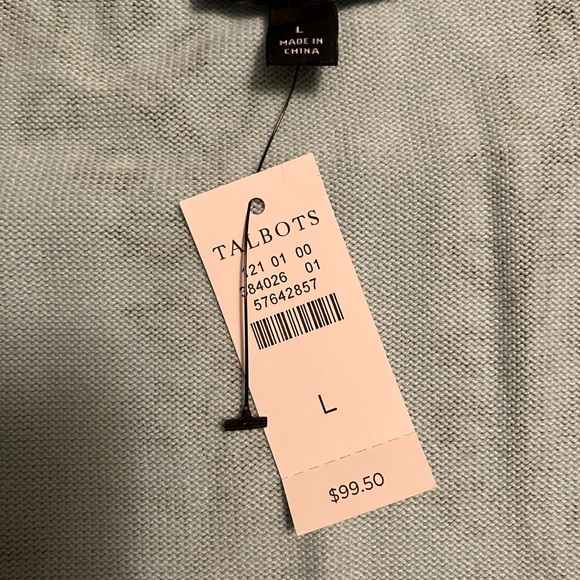 Talbots V Neck Floral Cardigan Sweater Size Large in Green NWT - Picture 6 of 6